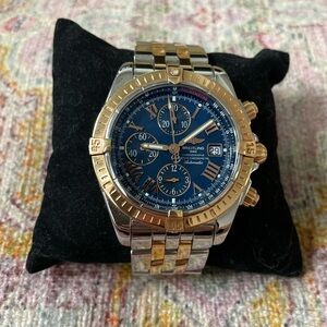 Breitling Chronomat Evolution Men 18K Gold and Stainless Steel Automatic Watch